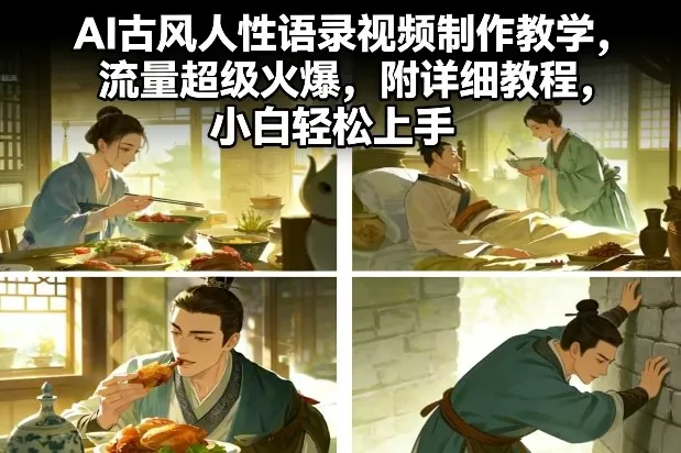 AI古风人性语录视频制作教学,流量超级火爆,附详细教程,小白轻松上手 AI古风人性语录视频制作教学,流量超级火爆,附详细教程,小白轻松上手