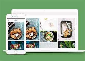 侧导航美食爱好者企业网站模板 - 轻创社