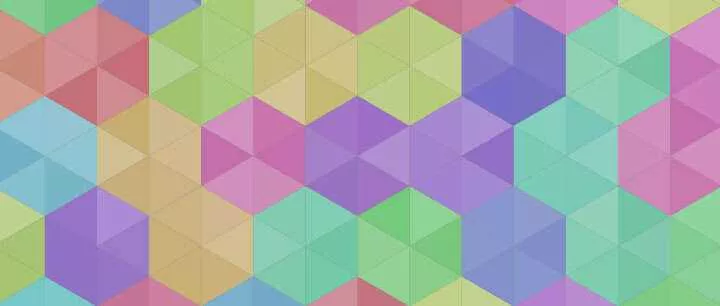 html5 canvas彩色六角菱形拼接背景图案特效 - 轻创社