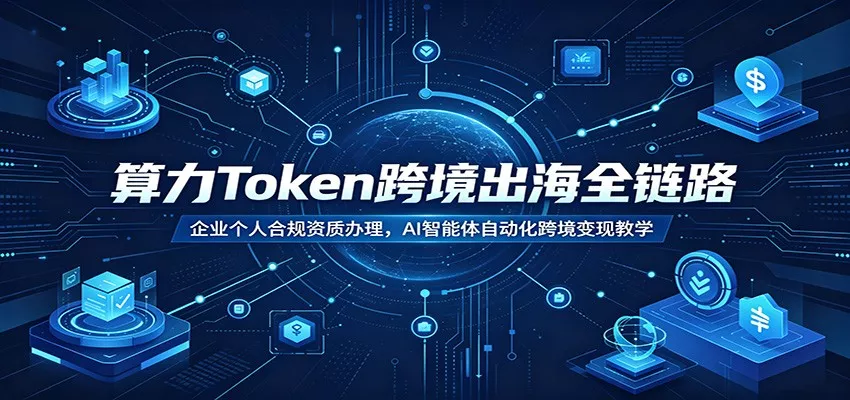 算力Token跨境出海全链路：企业个人合规资质办理，AI智能体自动化跨境变现教学 - 轻创社