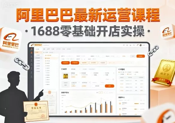 阿里巴巴最新运营课程，1688零基础开店实操 - 轻创社