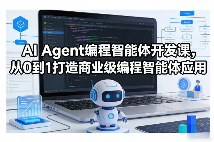 AI Agent编程智能体开发课，从0到1打造商业级编程智能体应用 - 轻创社