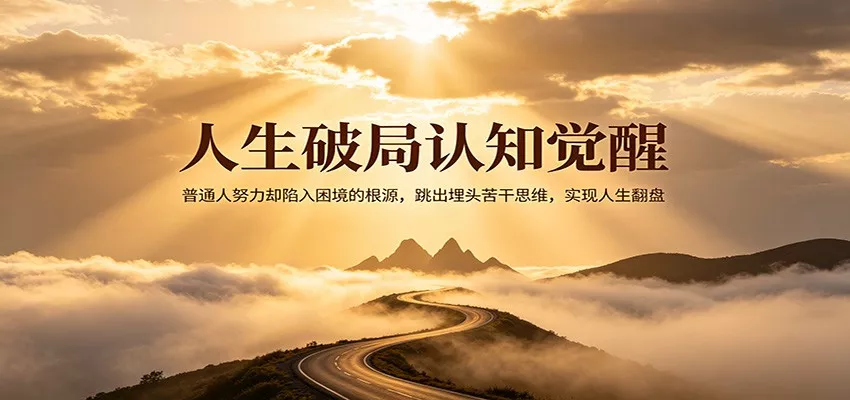 人生破局认知觉醒，普通人努力却陷入困境的根源，跳出埋头苦干思维，实现人生翻盘 - 轻创社