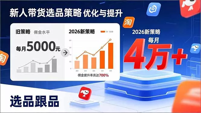 新人带货别瞎选品！这套2026全新选品跟品策略，让我的佣金从0做到每月4万+ - 轻创社