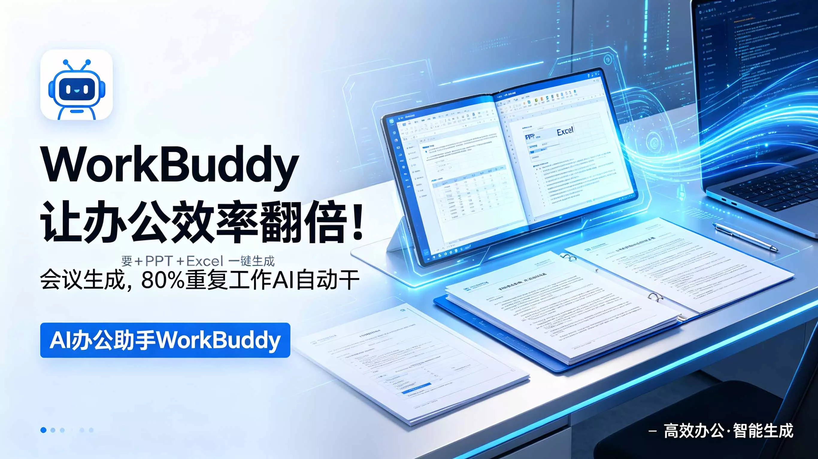 WorkBuddy让办公效率翻倍！会议纪要+PPT+Excel一键生成，80%重复工作AI自动干 - 轻创社