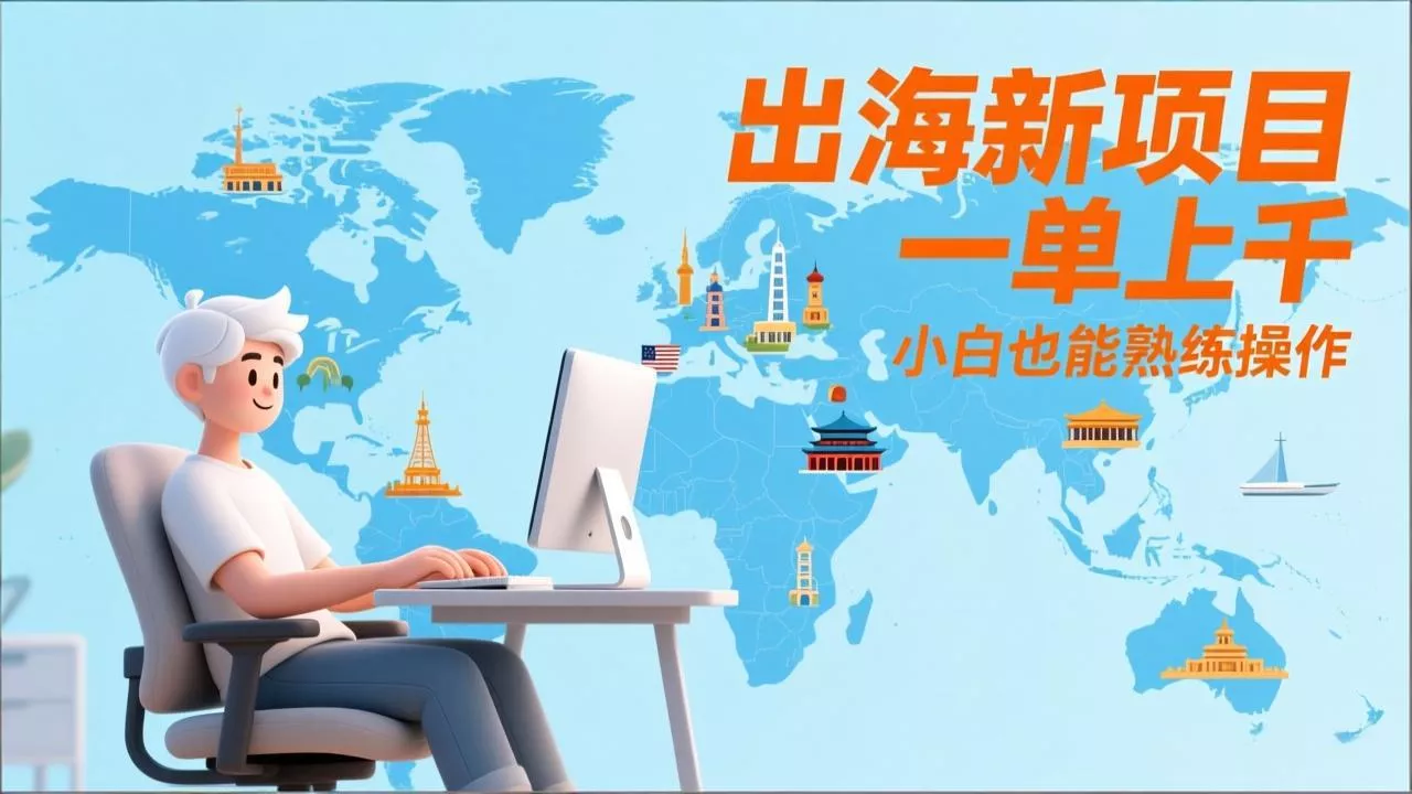 出海新项目，一单上千，小白也能熟练操作 - 轻创社