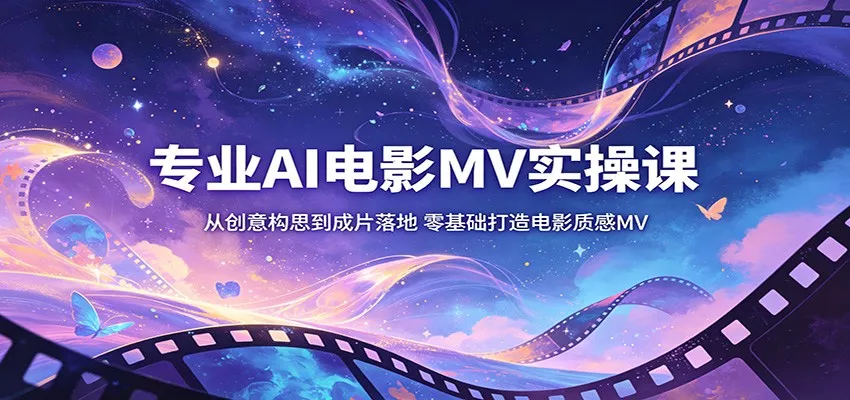 专业AI电影MV实操课：从创意构思到成片落地，零基础打造电影质感MV - 轻创社