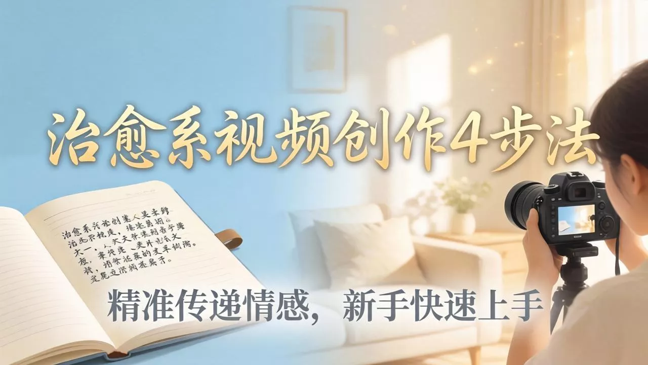 治愈系视频创作4步法：从文案打磨到画面呈现，精准传递情感，新手快速上手出优质内容 - 轻创社