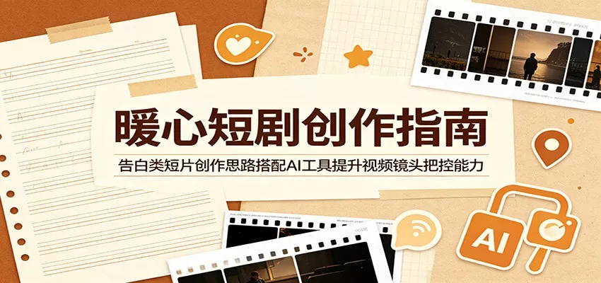 暖心短剧创作指南：告白类短片创作思路搭配AI工具提升视频镜头把控能力 - 轻创社