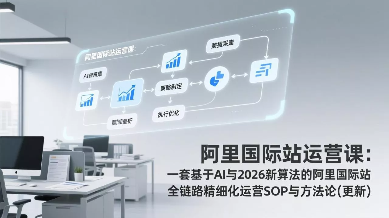 阿里国际站运营课：一套基于AI与2026新算法的阿里国际站全链路精细化运营SOP与方法论(更新 - 轻创社