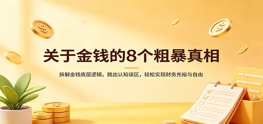 关于金钱的8个粗暴真相:拆解金钱底层逻辑,跳出认知误区,轻松实现财务充裕与自由 - 轻创社