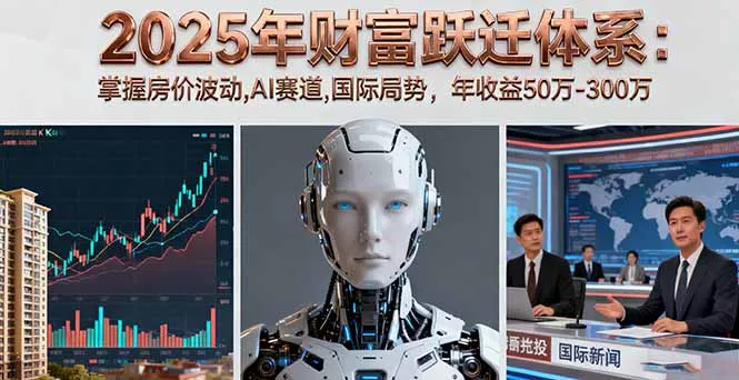 2025年财富跃迁体系：掌握房价波动,AI赛道,国际局势，年收益50万-300万 - 轻创社