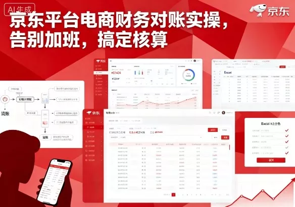 京东平台电商财务对账实操，告别加班，搞定核算 - 轻创社