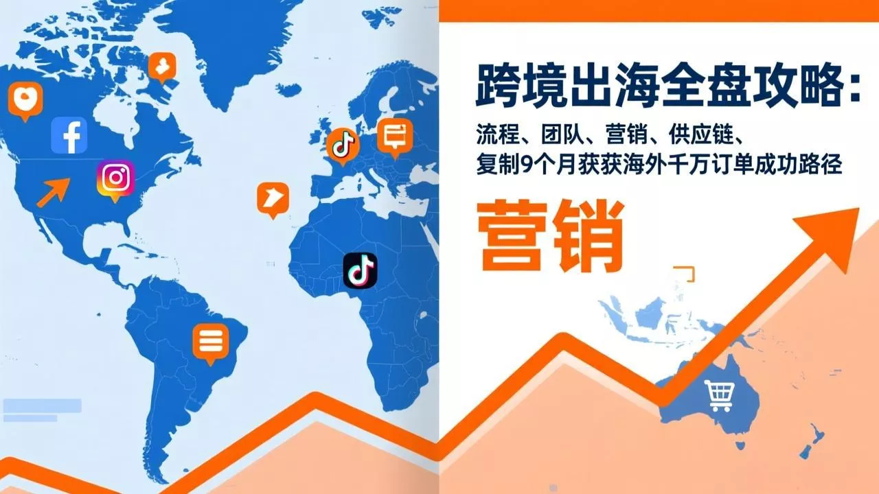 跨境出海全盘攻略：流程，团队，营销，供应链，复制9个月斩获海外千万订单成功路径 - 轻创社