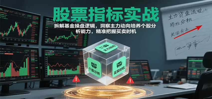 股票指标实战，基金操盘逻辑拆解，洞察主力动向培养个股分析能力把握买卖时机(更新) - 轻创社