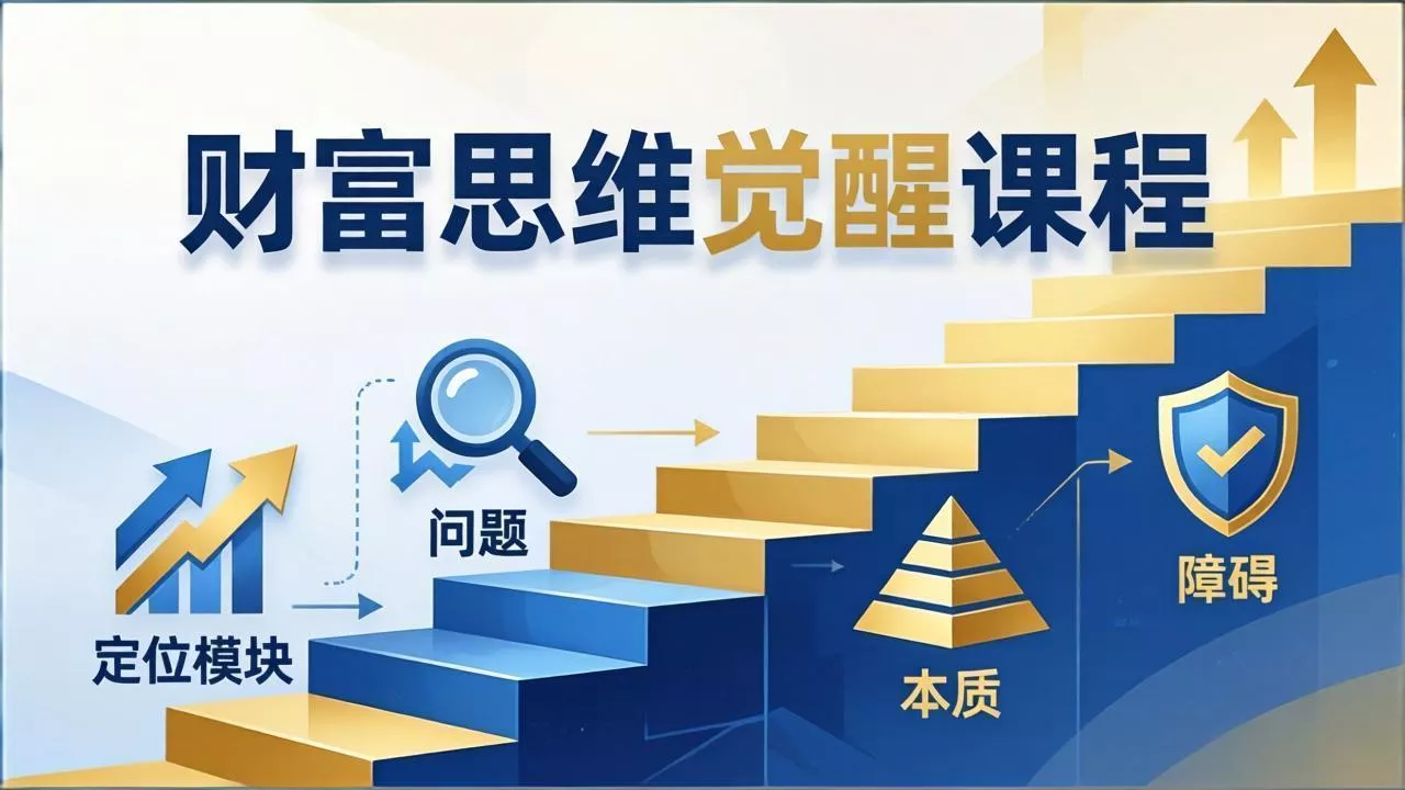 财富思维觉醒第十期:3天大课四大模块,精准定位问题看清本质,扫清人生障碍 财富思维觉醒第十期:3天大课四大模块,精准定位问题看清本质,扫清人生障碍