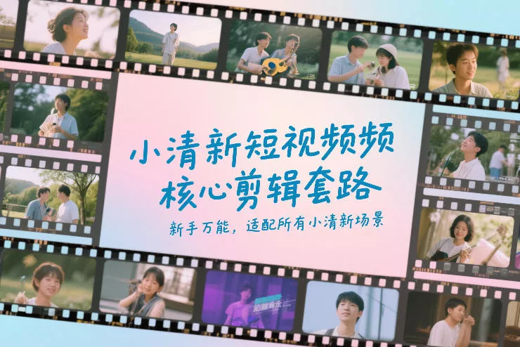 小清新短视频核心剪辑套路,新手万能,适配所有小清新场景 小清新短视频核心剪辑套路,新手万能,适配所有小清新场景