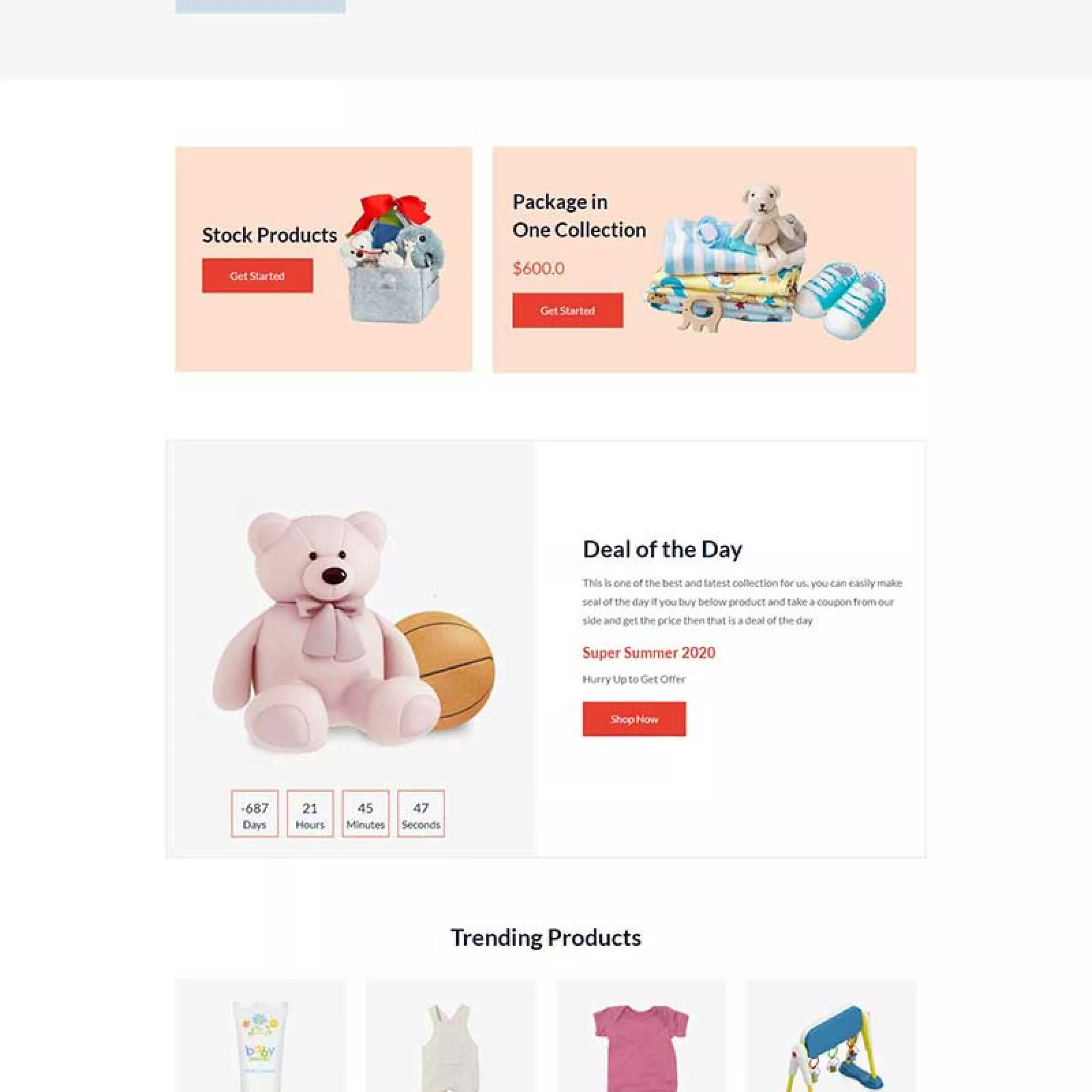 多用途响应式婴儿用品商店HTML5模板 - 轻创社