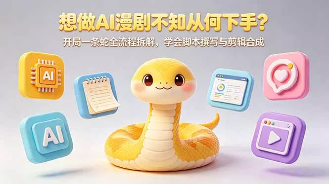 想做AI漫剧不知从何下手?开局一条蛇全流程拆解,学会脚本撰写与剪辑合成 想做AI漫剧不知从何下手?开局一条蛇全流程拆解,学会脚本撰写与剪辑合成