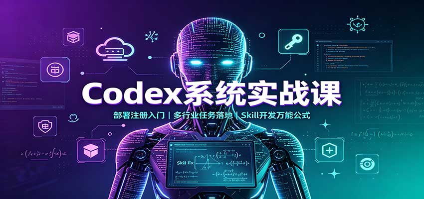 Codex系统实战课：部署注册入门，多行业任务落地，Skill开发万能公式 - 轻创社