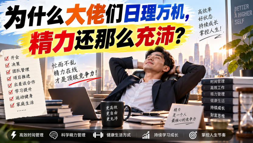 付费文章：为什么大佬们日理万机，精力还那么充沛？ - 轻创社