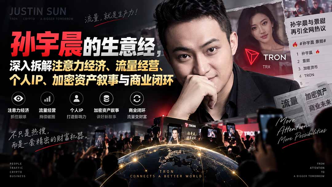 某星球精华文章——孙宇晨的生意经，深入拆解注意力经济、流量经营、个人IP、加密资产叙事与商业闭环 - 轻创社