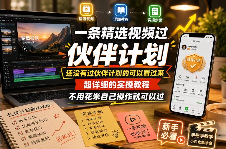 一条精选视频过伙伴计划,还没有过伙伴计划的可以看过来,超详细的实操教程,不用花米自己操作就可以过 一条精选视频过伙伴计划,还没有过伙伴计划的可以看过来,超详细的实操教程,不用花米自己操作就可以过