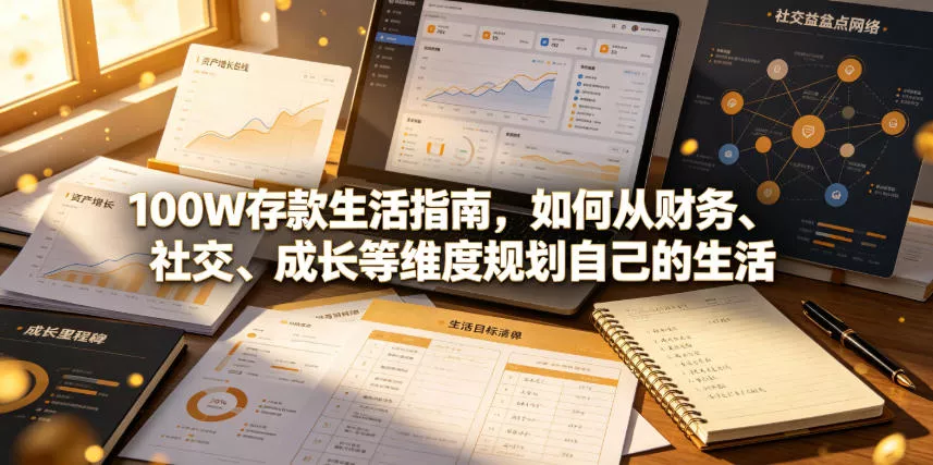 付费文章：100W存款生活指南，如何从财务、社交、成长等维度规划自己的生活 - 轻创社