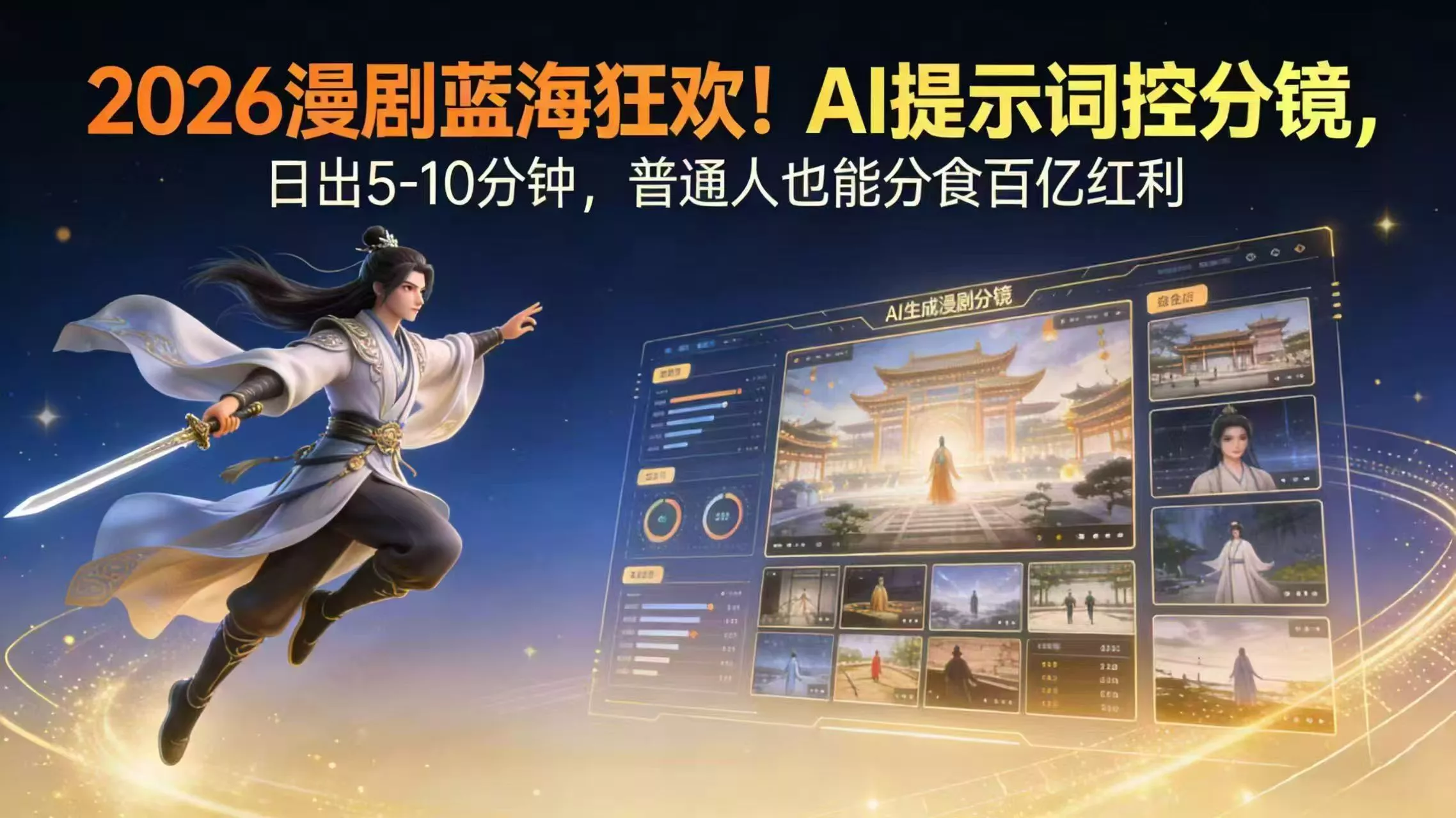 2026漫剧红利实锤! AI 提示词控分镜, 普通人也能轻松月入过万 2026漫剧红利实锤! AI 提示词控分镜, 普通人也能轻松月入过万
