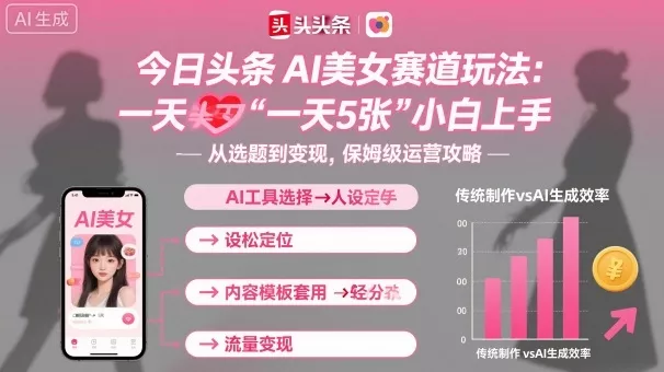 今日头条AI美女赛道玩法，一天轻松5张，小白轻松上手 - 轻创社
