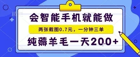 手机项目，二十秒一单，纯薅羊毛一天2张+做就有【揭秘】 - 轻创社