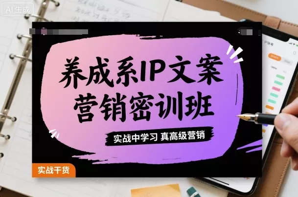养成系IP文案营销密训班，实战中学习真高级营销 - 轻创社