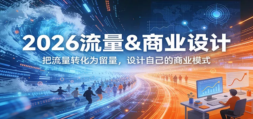 2026流量&商业设计，把流量转化为留量，设计自己的商业模式 - 轻创社