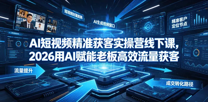 AI短视频精准获客实操营6月10-14号线下课，2026用AI赋能老板高效流量获客 - 轻创社