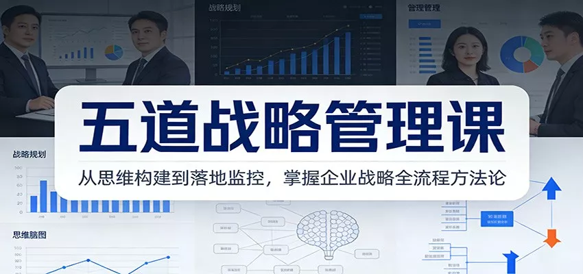 五道战略管理课：从思维构建到落地监控，掌握企业战略全流程方法论 - 轻创社