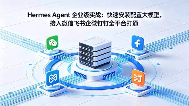 Hermes Agent 企业级实战：快速安装配置大模型，接入微信飞书企微钉钉全平台打通 - 轻创社