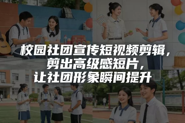 校园社团宣传短视频剪辑,剪出高级感短片,让社团形象瞬间提升 校园社团宣传短视频剪辑,剪出高级感短片,让社团形象瞬间提升