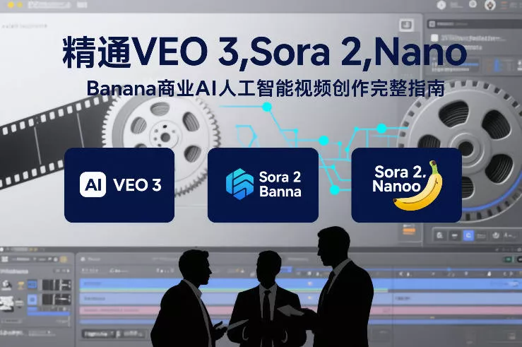 精通VEO 3，Sora 2，Nano Banana商业AI人工智能视频创作完整指南 - 轻创社