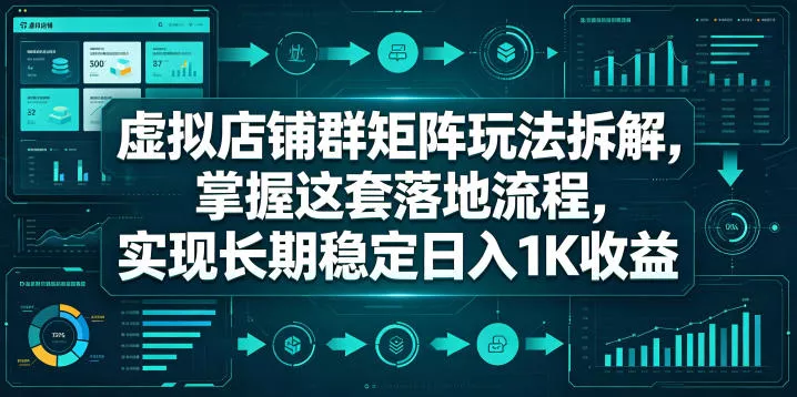 虚拟店铺群矩阵玩法拆解,掌握这套落地流程,实现长期稳定日入1K收益【揭秘】 虚拟店铺群矩阵玩法拆解,掌握这套落地流程,实现长期稳定日入1K收益【揭秘】