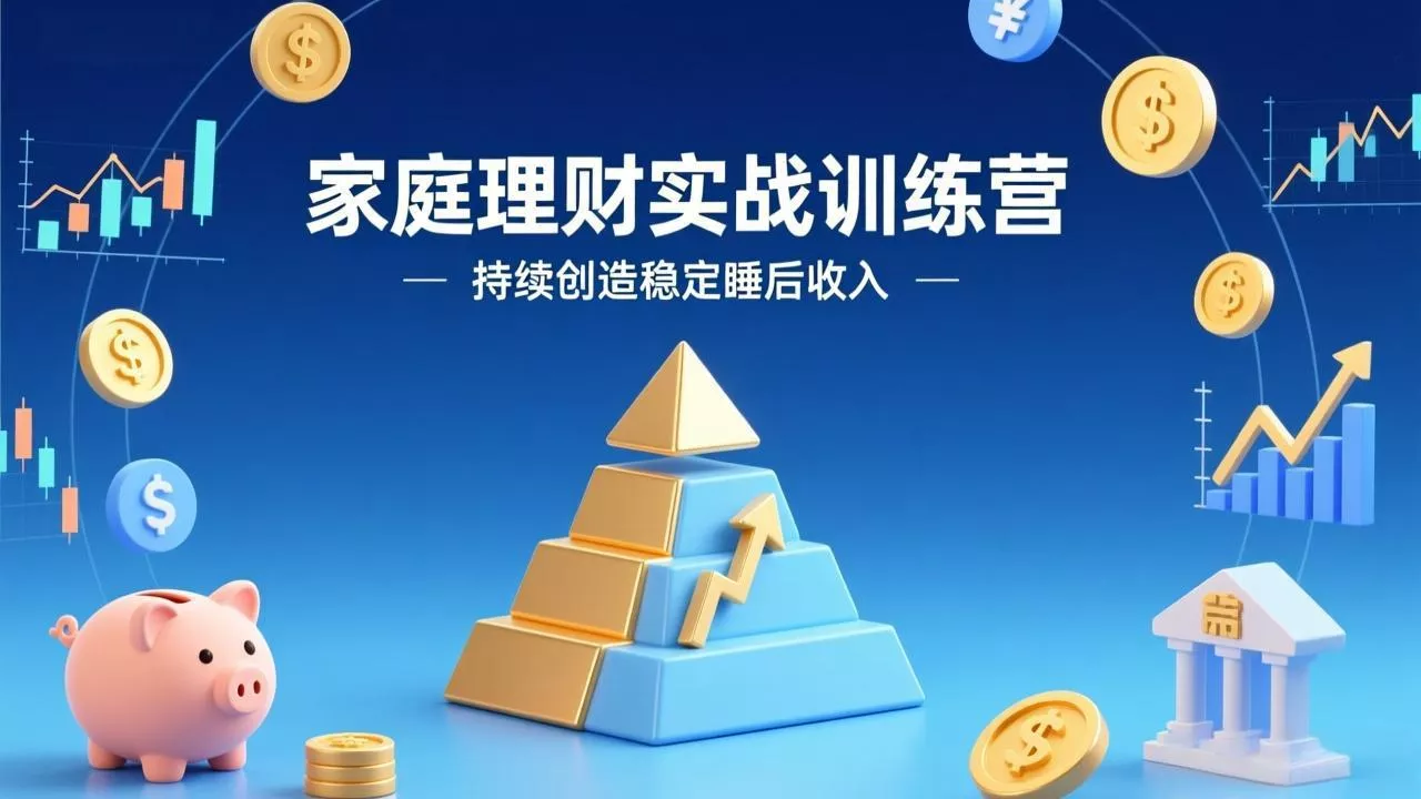 家庭理财实战训练营：从0到1建体系，三阶进阶层层递进，助你持续创造稳定睡后收入 - 轻创社