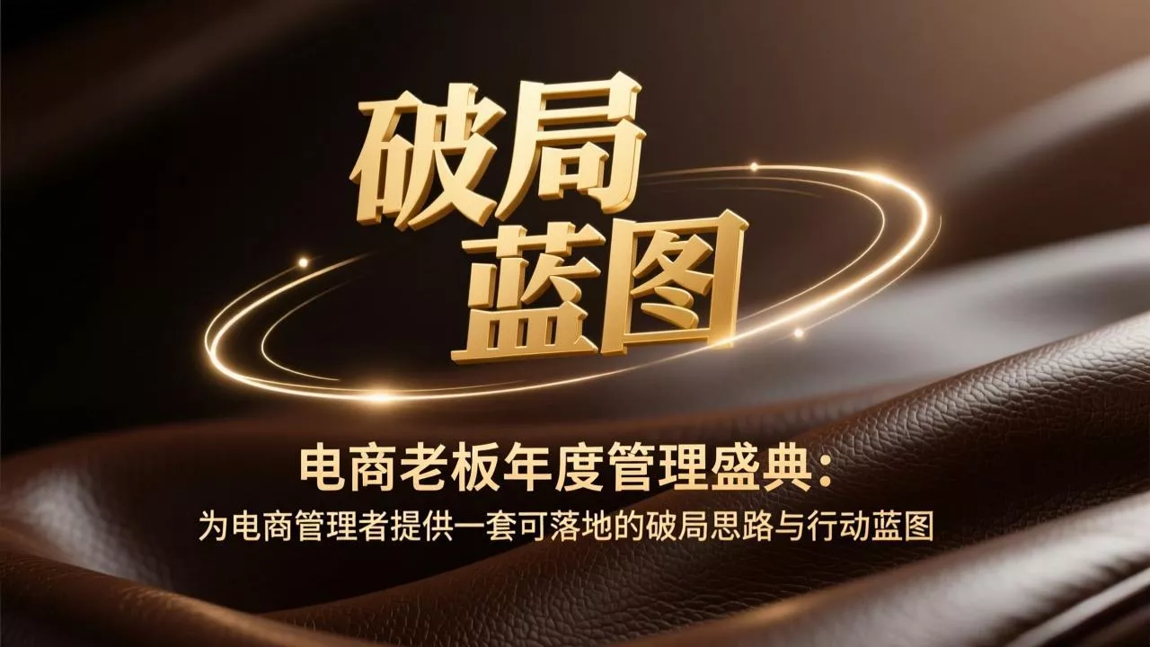 电商老板年度管理盛典：为电商管理者提供一套可落地的破局思路与行动蓝图 - 轻创社