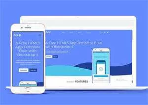 Bootstrap4手机APP网站模板源码 - 轻创社