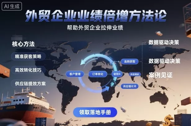 外贸企业业绩倍增方法论，帮助外贸企业拉伸业绩 - 轻创社