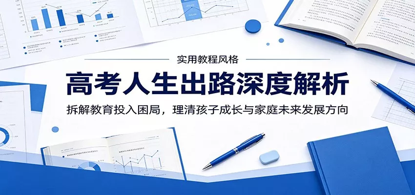高考人生出路深度解析：拆解教育投入困局，理清孩子成长与家庭未来发展方向 - 轻创社
