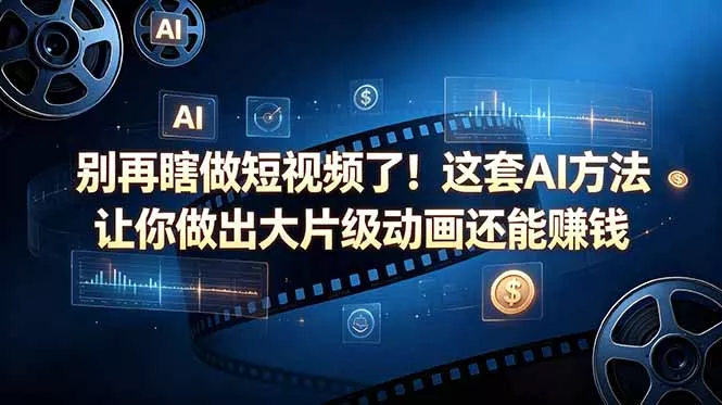 别再瞎做短视频了！这套 AI 方法让你做出大片级动画还能赚钱【原创双语字幕】 - 轻创社