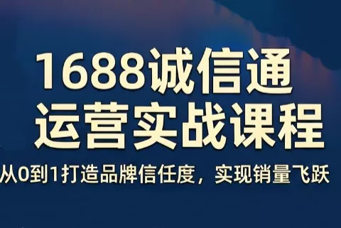 看山老师·阿里巴巴1688诚信通运营课程 - 轻创社