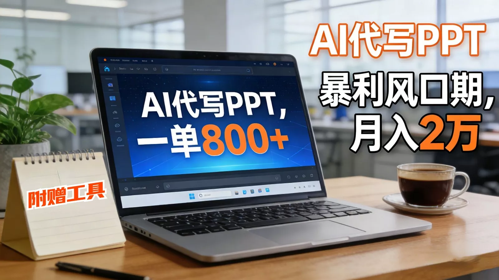 AI 代写做 PPT！一单狂赚 800+，风口期月入 2 万(工具 + 提示词直接送) - 轻创社