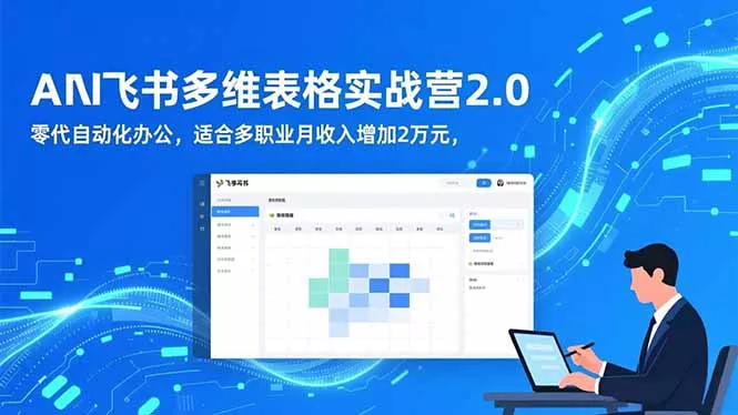 AI+飞书多维表格实战营2.0：零代码自动化办公，适合多职业月收入增加2万元 - 轻创社