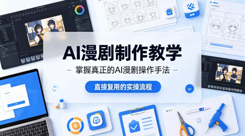 AI漫剧制作教学，带你掌握真正的AI漫剧操作手法，直接复用的实操流程 - 轻创社