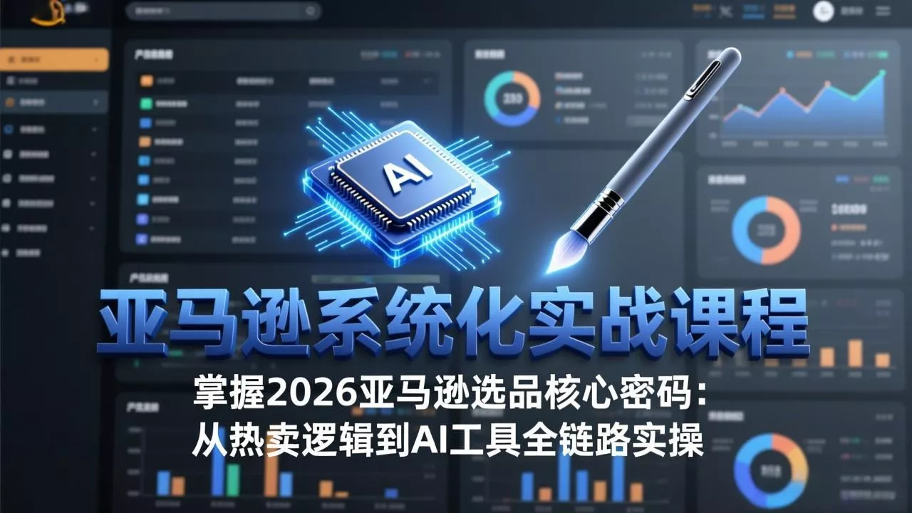 亚马逊系统化实战课-更新3月:2026最新选品方法论,从热卖原因分析到AI作图,提升选品成功率 亚马逊系统化实战课-更新3月:2026最新选品方法论,从热卖原因分析到AI作图,提升选品成功率